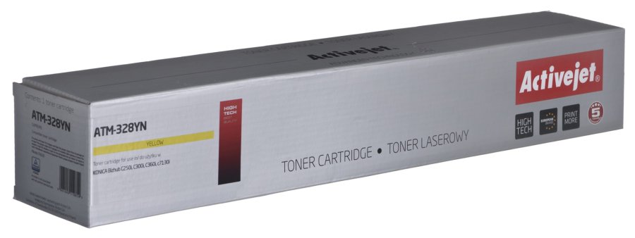 Activejet ATM-328YN tonerpatron til Konica Minolta-printere, erstatning Konica Minolta TN328Y; Supreme; 28000 sider; gul #1
