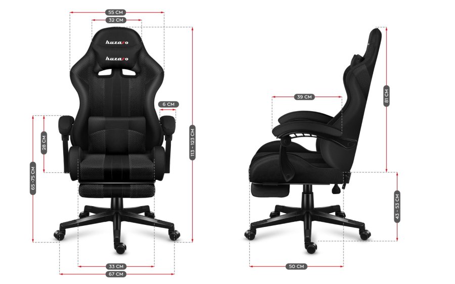 HUZARO FORCE 4.7 CARBON MESH GAMING STOL #11