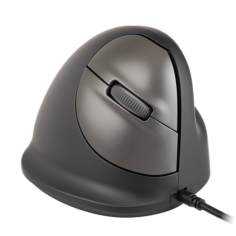 R-Go Tools Ergonomisk mus R-Go HE Break med pause-software, small (h�ndl�ngde ˂165 mm), h�jreh�ndet, kablet, sort #4