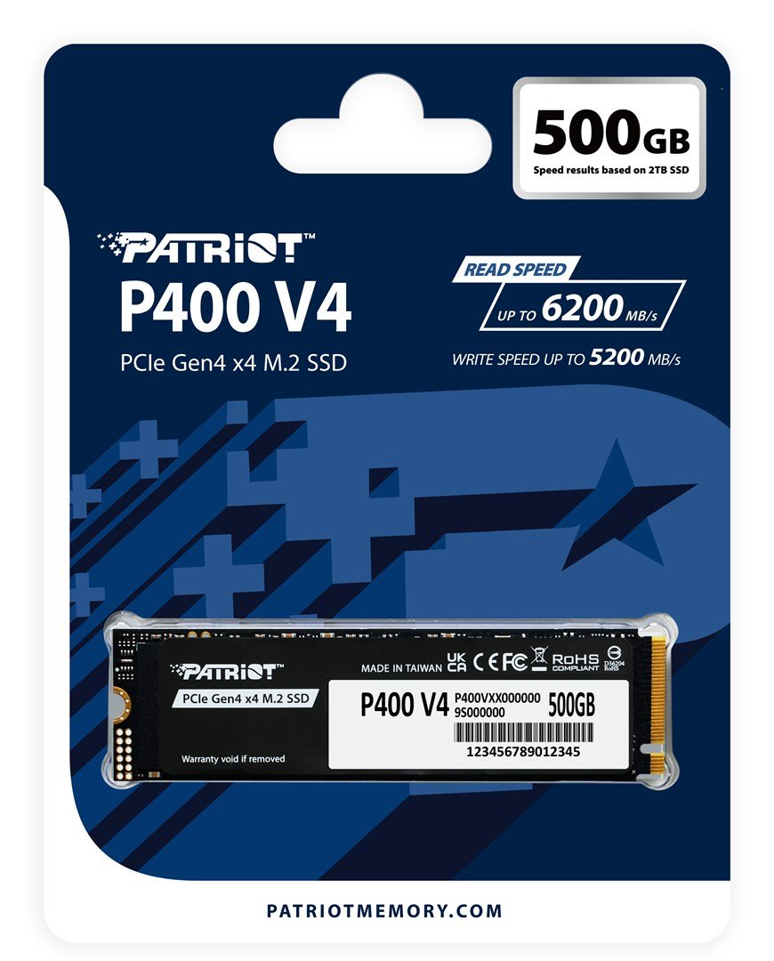 Patriot Memory P400 V4 500 GB M.2 PCI Express 4.0 NVMe #5