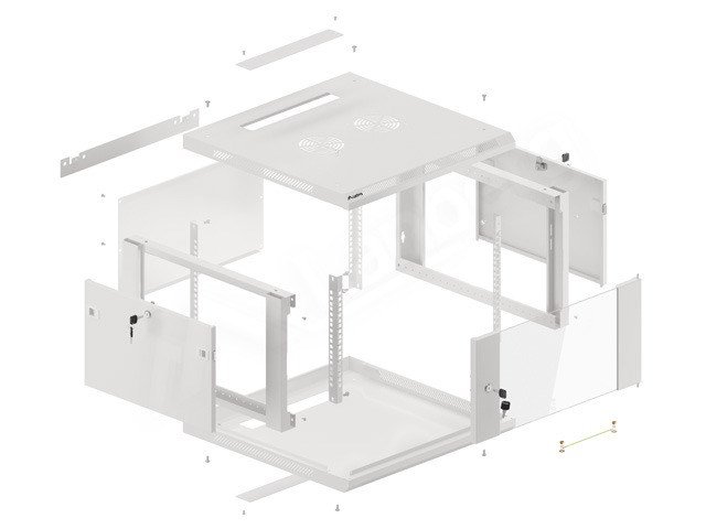 Lanberg WF01-6606-10S stativ 6U Vgmonteret stativ Gr #12