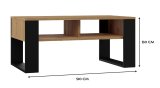 Topeshop MODERN 2P ART CZ kaffe-, side- & endebord Kaffebord Rektangulr form 2 ben #4