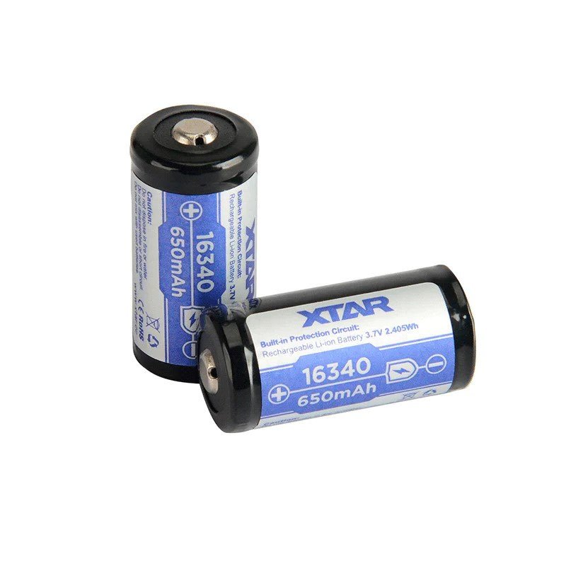 Battery 16340/R-CR123 3,7V Li-ion 650 mAh #1