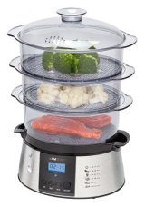 Clatronic DG 3547 dampkoger 3 kurv(e) Sort, Rustfrit stl 800 W #1