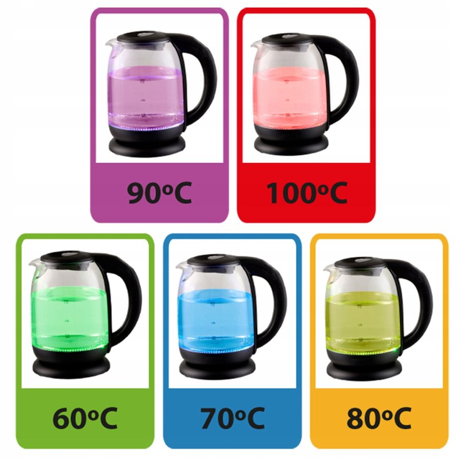 Esperanza EKK027 elkedel 1,7 L 2200 W Sort, Transparent #27
