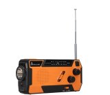 Extralink RADIO AWARYJNE SOLARNE Z KORBKA DYNAMO POWERBANK 4000MAH Z LATARKA SOS SR-4000 B�rbar Analog Sort, Orange #9