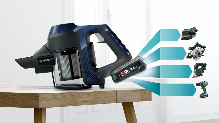 Bosch Serie 6 BBS611PCK stav stvsuger & elektrisk kost 2-i-1 stangstvsuger Batteri Dry Hygiejnefilter Posels Bl 2,5 At #28