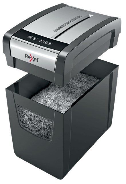 Rexel Momentum X410-SL papirmakulator Krydsmakulering Sort, Gr #3