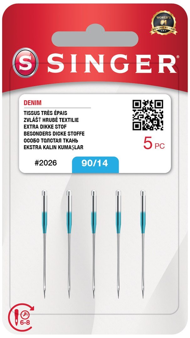 SINGER nl N2026S -14/90-16/100 blister 5 stk jeans #1