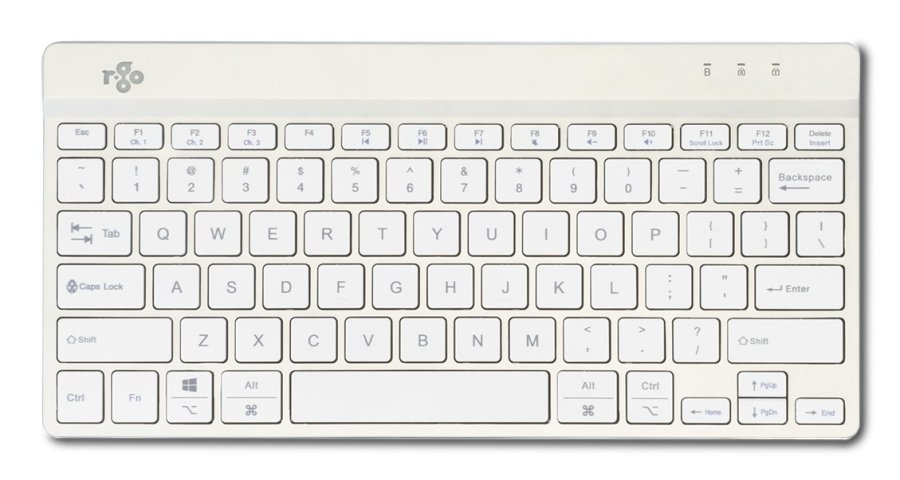 R-Go Tools RGOCOUSWLWH tastatur Kontor Bluetooth QWERTY US engelsk Hvid #1