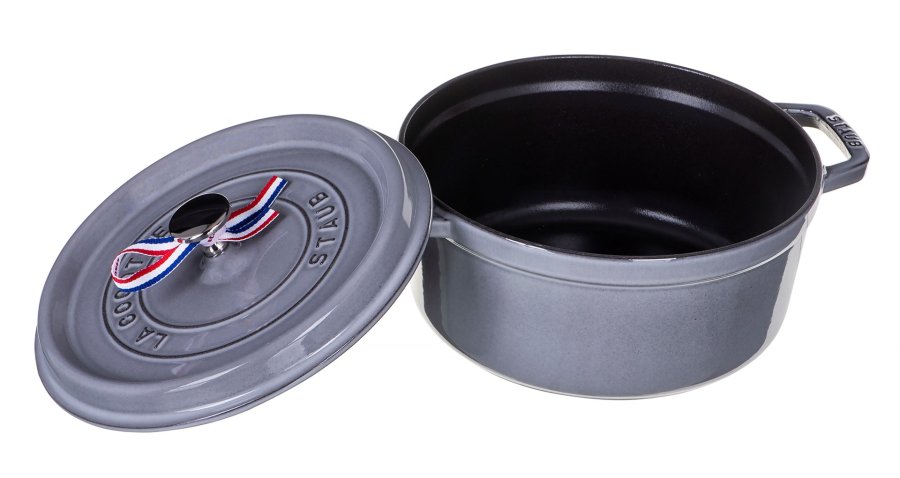 STAUB Rund gryde af stbejern 40500-246-0 3,8 l grafit #1