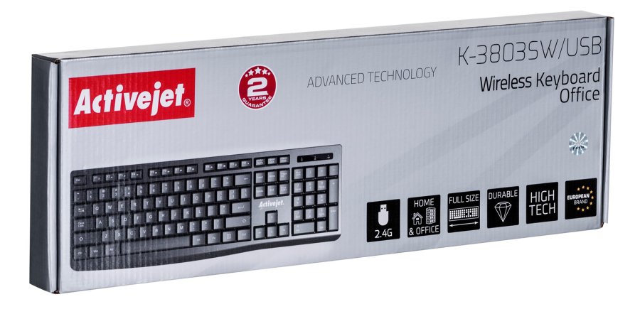 Activejet trdlst tastatur K-3803SW, batteridrevet 1x 1,5V AAA #2