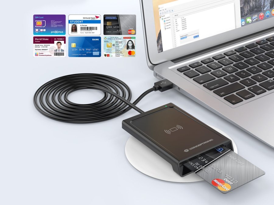Conceptronic BIAN11B smartcard l�ser Indend�rs USB USB 2.0 Sort #2