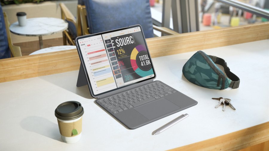 Logitech Combo Touch QWERTZ Tysk Smart Connector Gr� #8