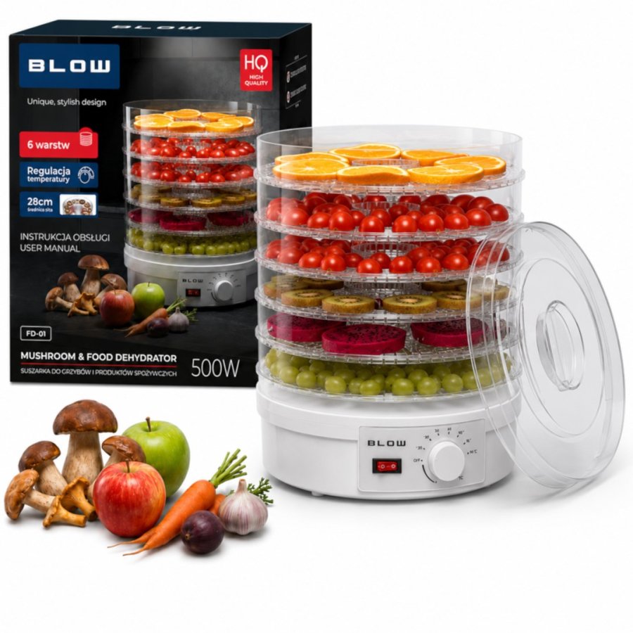 T�rretumbler til svampe, gr�ntsager og frugt 500W BLOW FD-01 #2
