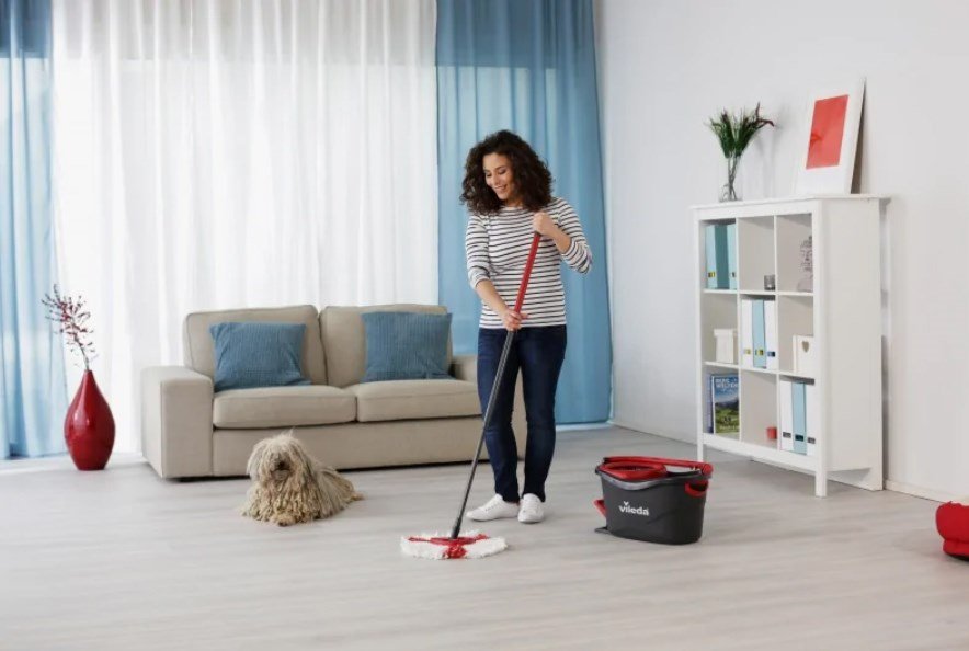 Mop with Bucket Vileda mop en steel Supermocio 3Action Hvid Rd Mikrofibre #7