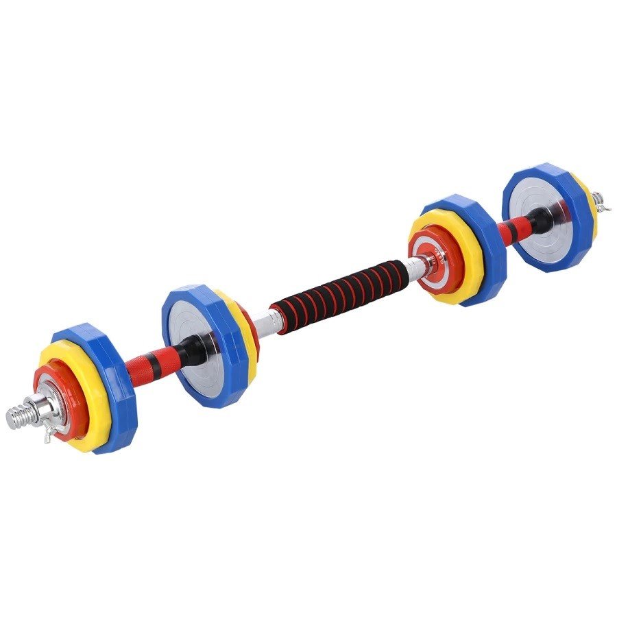 Farvede vgtstnger med vgtstangsfunktion i etui HMS SKC20 2 x 10 kg #19