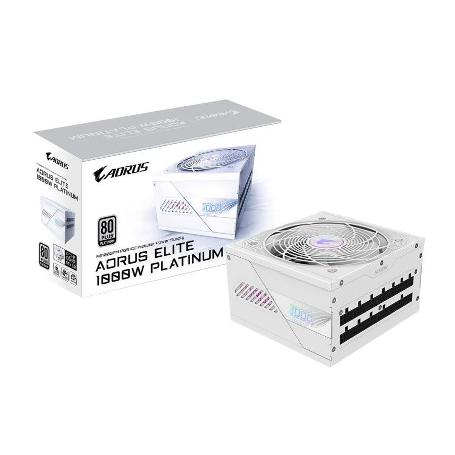 GIGABYTE AORUS ELITE P1000W ICE enhed til str�mforsyning 1000 W 20+4 pin ATX ATX Hvid #1