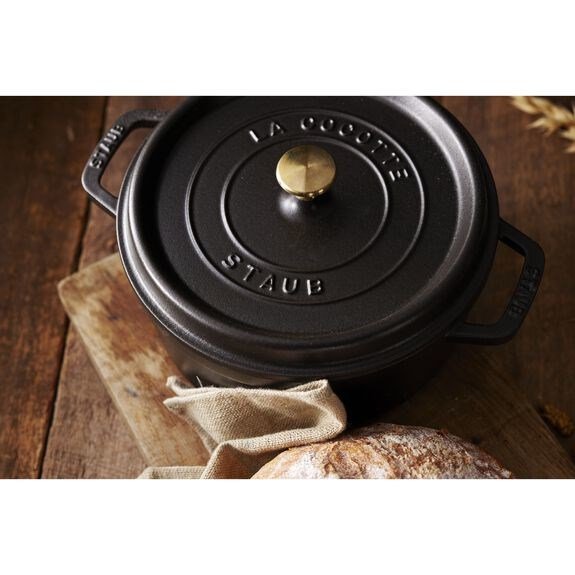 Staub La Cocotte 3,8 L Rund Stbejern Gryde bradepande #25