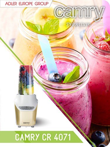 Camry Premium CR 4071 blender 1 L Sportsblender 1000 W Guld, Transparent, Hvid #10