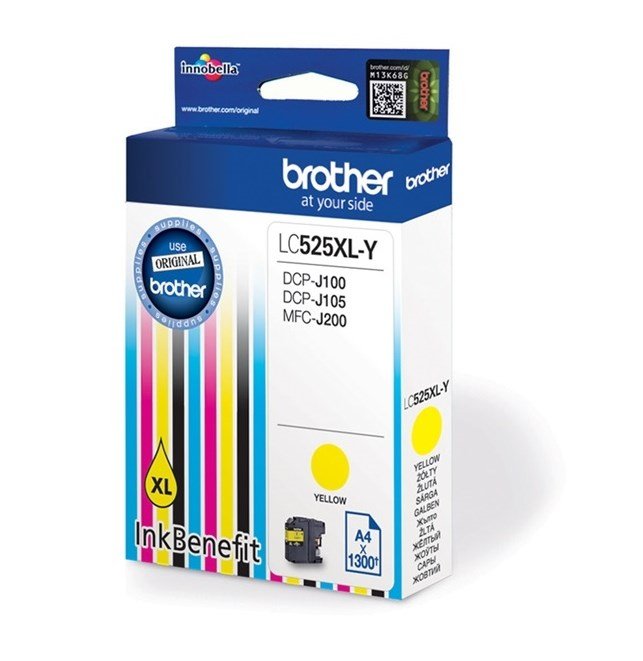 Brother LC525XL-Y blkpatron Original Ekstra (Super) hjt udbytte Gul #2