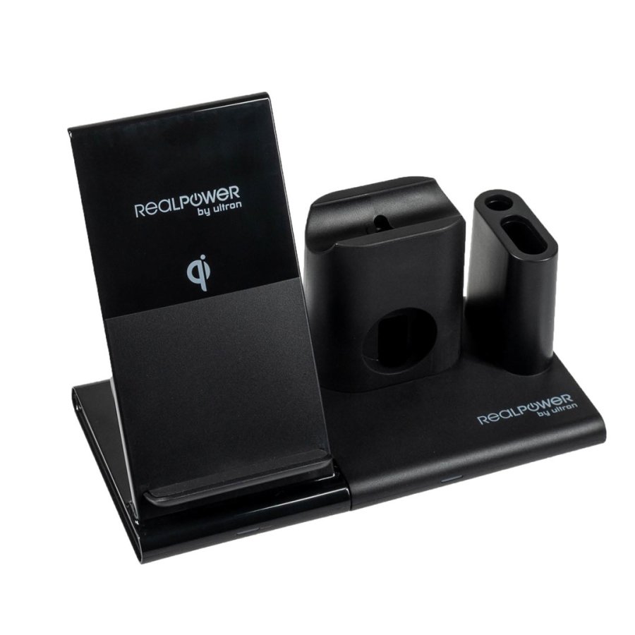 RealPower ChargeAIR Connect Smartphone, SmartWatch, Tablet Sort USB Tr�dl�s opladning Indend�rs #2