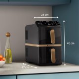 Philips 4000 series NA462/80 frituregryde Dobbelt 10 L Enkeltst�ende 2750 W Varmluftsteger Sort, Guld, Gr� #8