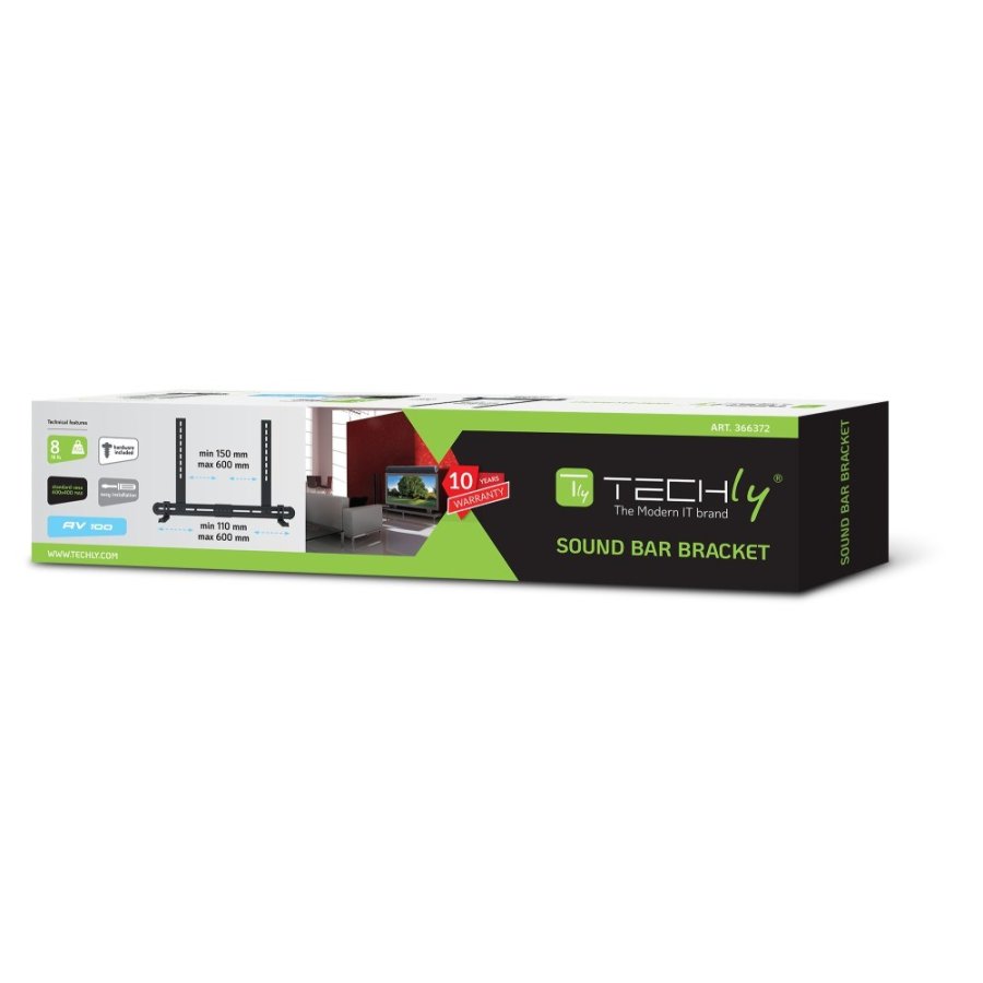 Techly ICA-SP-SB06 hjttalerstativ Vg Stl Sort #3