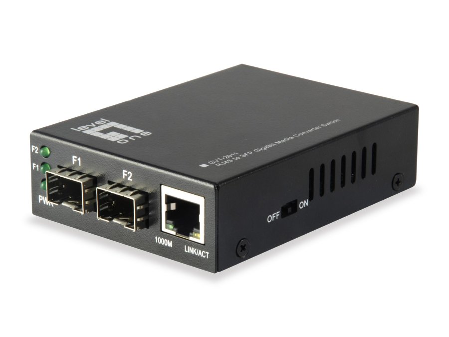 LevelOne GVT-2011 netv�rksomformer til medie 1000 Mbit/s Gr� #1