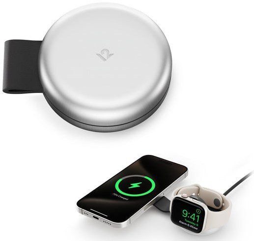 Twelve South ButterFly 2-in-1 Smartphone, SmartWatch Sort, S�lv USB Tr�dl�s opladning Indend�rs #1