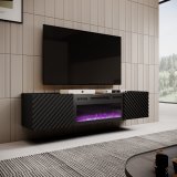 RTV-skab med elektrisk pejs ONDA 180x40x39-58 sort (stende eller vgmonteret) #2