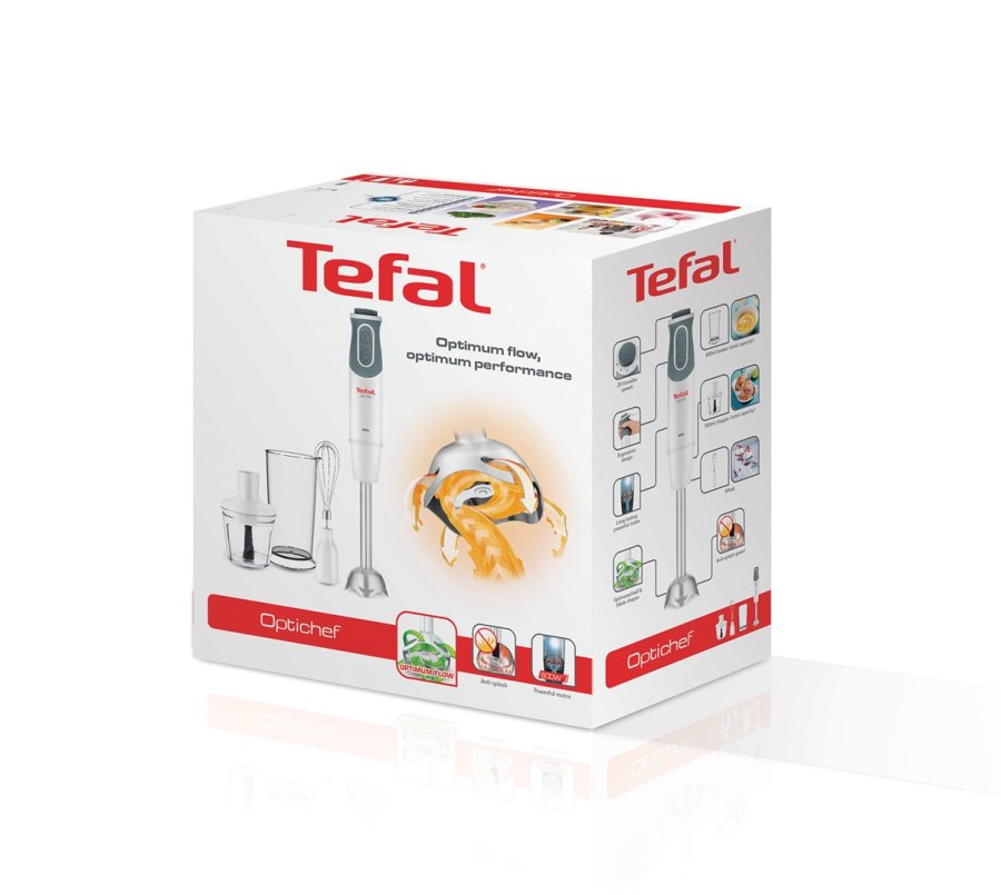 Tefal Optichef HB6431 0,8 L Nedsnkning blender 800 W Kvarts metallisk, Hvid #7
