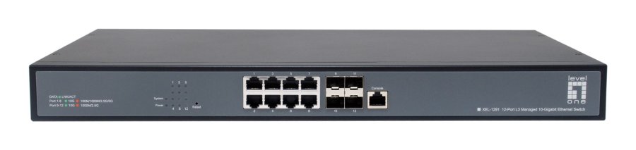 LevelOne XEL-1291 Administreret L3 10G Ethernet (100/1000/10000) 1U Sort #2