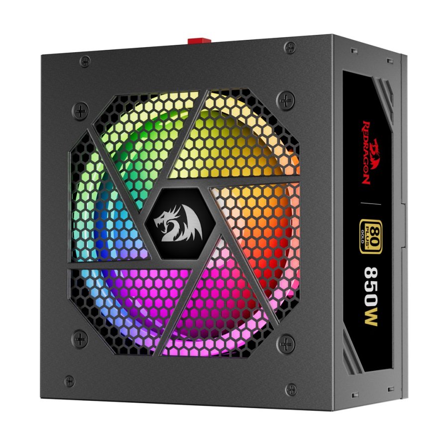 REDRAGON GC-PS007-1-V2 850W 80 Plus Gold LED enhed til str�mforsyning Sort #4