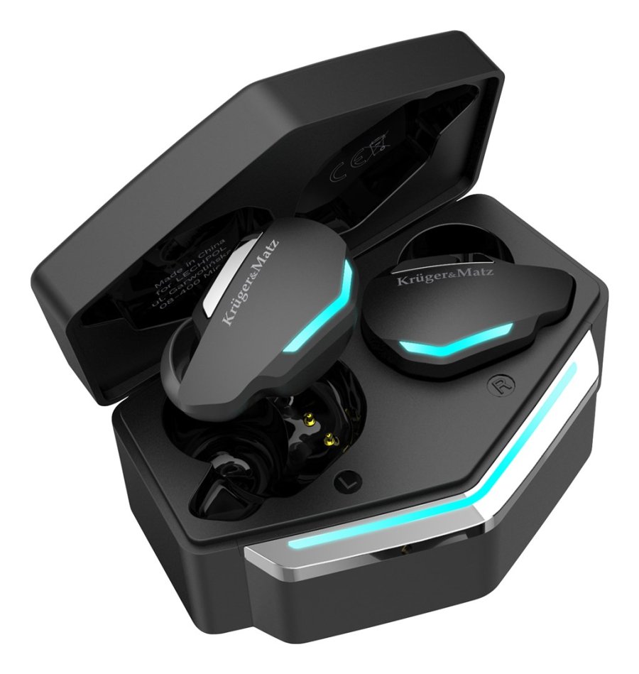 Krger&Matz KMPG3 hovedtelefoner/headset Trdls I rerne Spil Bluetooth Sort, Bl #5