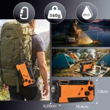 Extralink RADIO AWARYJNE SOLARNE Z KORBKA DYNAMO POWERBANK 4000MAH Z LATARKA SOS SR-4000 B�rbar Analog Sort, Orange #42