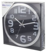 Esperanza EHC013K Wall Clock - Zurich - Black Kvartsur Oval Sort, Hvid #2