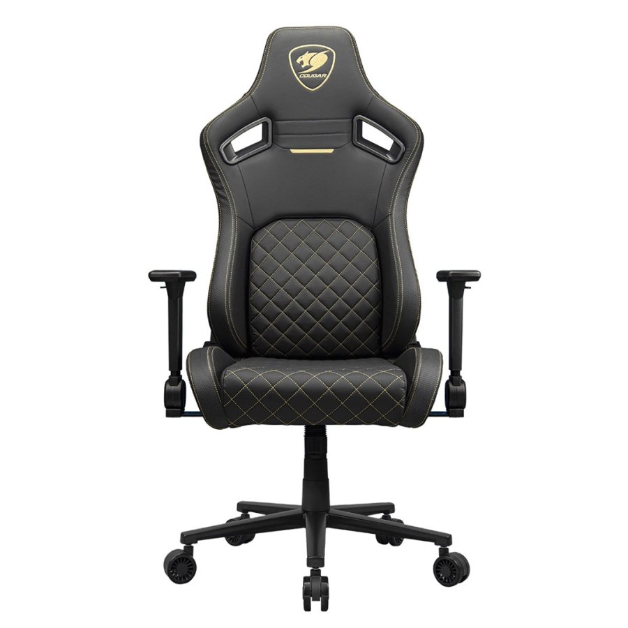 COUGAR CGR-DFL-GLB PC gamingstol Polstret vatteret s�de Sort, Guld #6