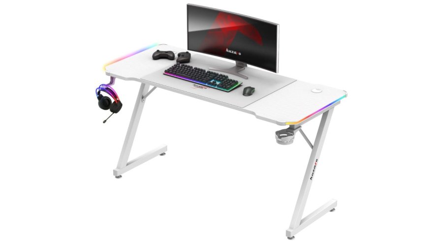 Huzaro Hero 3.3 White  RGB - gaming-skrivebord #6