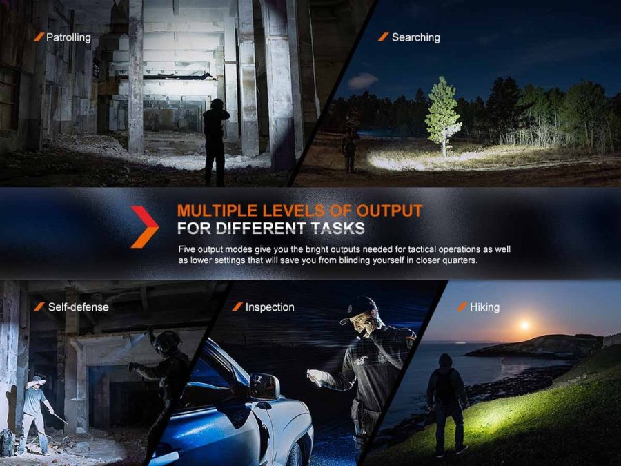 Fenix PD36PROBK Sort Hnd lommelygte LED #8