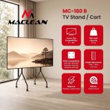 Maclean TV-stativ/vogn, p� hjul, 37-80