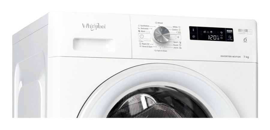 Whirlpool Washing machine | FFS 7469 W EE | Energy efficiency class A | Front loading | Washing capacity 7 kg | 1400 RPM | Depth 57.5 cm | Width 59.5 cm | Display | LED | White #8