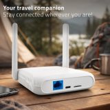 Qoltec 56980 Hjem og rejse 4G LTE-router med Wi-Fi 6 | AX300 | 2,4 GHz | Dobbelt antenne | USB-C | Micro SIM #4