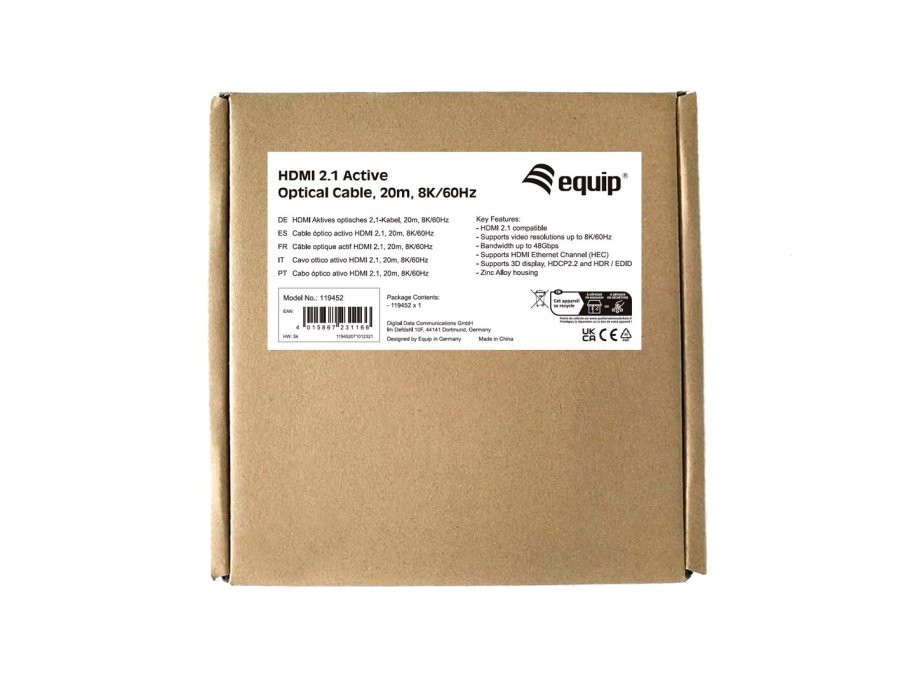 Equip 119452 HDMI-kabel 20 m HDMI Type A (Standard) Sort #5