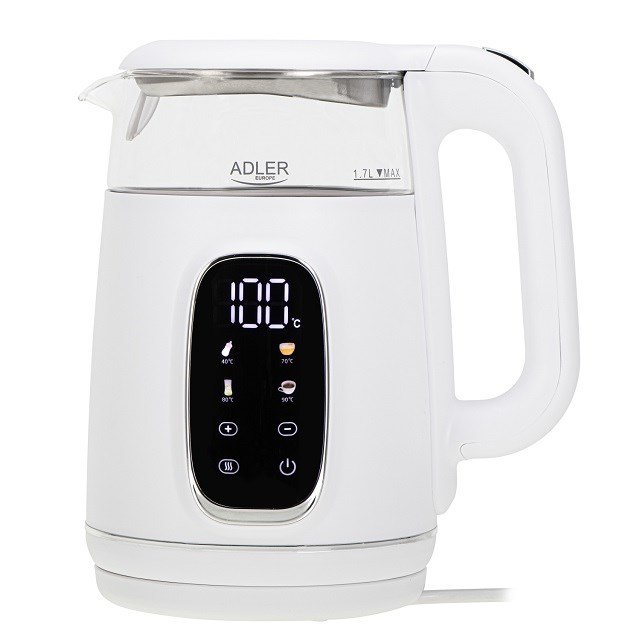 ADLER AD 1305 elkedel hvid/slv #1