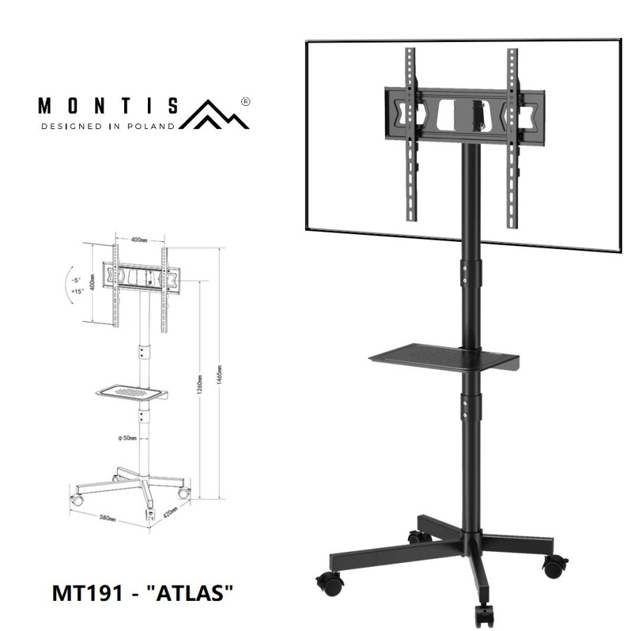 Montis Mobilny uchwyt do TV - MT191 ATLAS 152,4 cm (60
