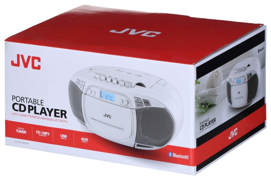 JVC RC-E451W CD-afspiller Brbar CD-afspiller Hvid #9