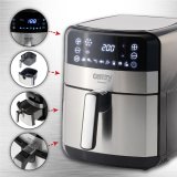Camry Premium CR 6311 frituregryde Enkelt 5 L Enkeltstende 2500 W Varmluftsteger Sort, Rustfrit stl #16