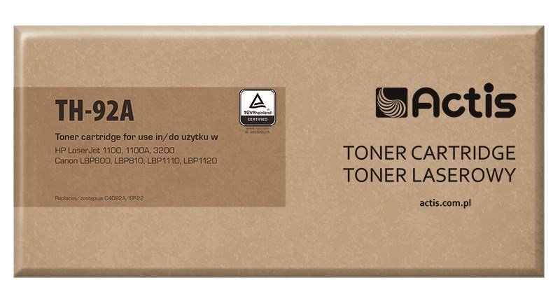 Actis Tonerpatron TH-92A (erstatning HP 92A C4092A, Canon EP-22; Standard; 2500 sider; sort) #1