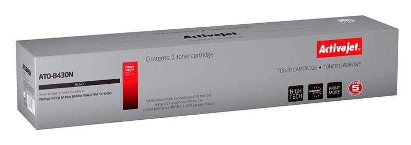 Activejet ATO-B430N (erstatning OKI 43979202; Supreme; 7000 sider; sort) #1